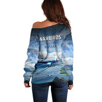 New Zealand Wanaka Air Show Off Shoulder Sweater With Maori Pattern