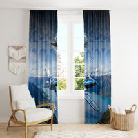 New Zealand Wanaka Air Show Window Curtain With Maori Pattern LT05 - Polynesian Pride