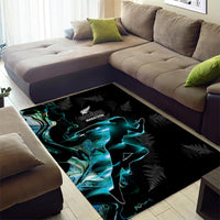 New Zealand Marathon Area Rug Silver Fern Paua Shell Simple Style