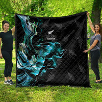 New Zealand Marathon Quilt Silver Fern Paua Shell Simple Style LT05 - Polynesian Pride