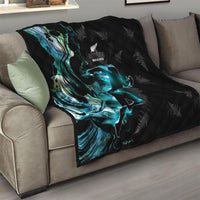 New Zealand Marathon Quilt Silver Fern Paua Shell Simple Style LT05 - Polynesian Pride