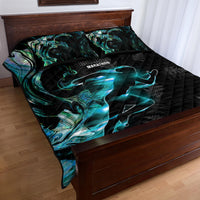 New Zealand Marathon Quilt Bed Set Silver Fern Paua Shell Simple Style