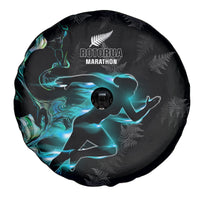 New Zealand Marathon Spare Tire Cover Silver Fern Paua Shell Simple Style