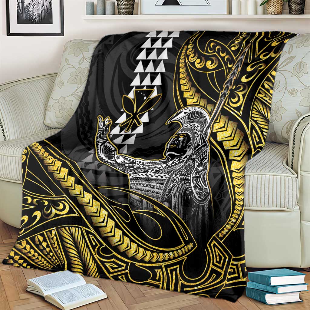 Hawaii King Kamehameha The Great Blanket Gold Tribal Tattoo