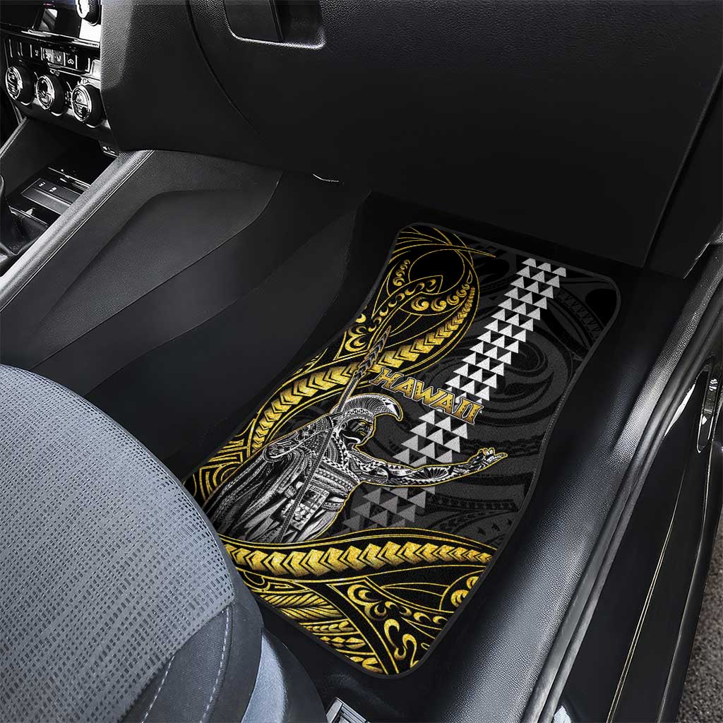 Hawaii King Kamehameha The Great Car Mats Gold Tribal Tattoo
