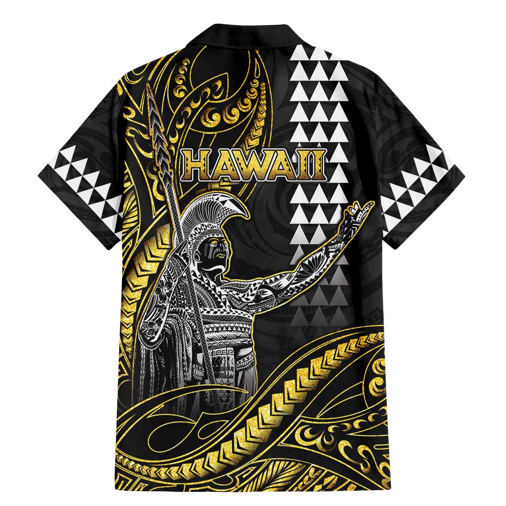 Hawaii King Kamehameha The Great Family Matching Mermaid Dress and Hawaiian Shirt Gold Tribal Tattoo LT05 - Polynesian Pride