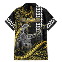 Hawaii King Kamehameha The Great Family Matching Mermaid Dress and Hawaiian Shirt Gold Tribal Tattoo LT05 - Polynesian Pride