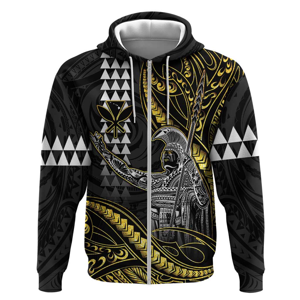 Hawaii King Kamehameha The Great Hoodie Gold Tribal Tattoo
