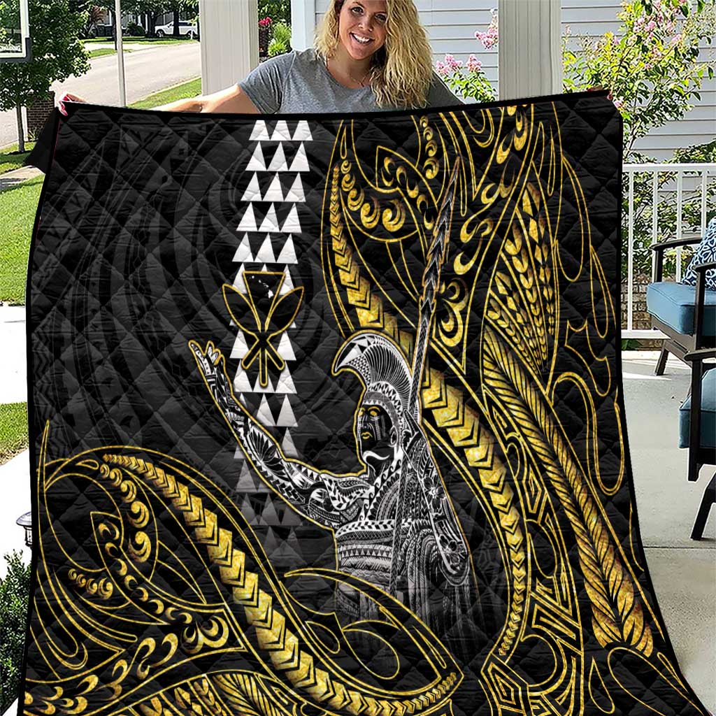 Hawaii King Kamehameha The Great Quilt Gold Tribal Tattoo