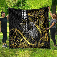 Hawaii King Kamehameha The Great Quilt Gold Tribal Tattoo