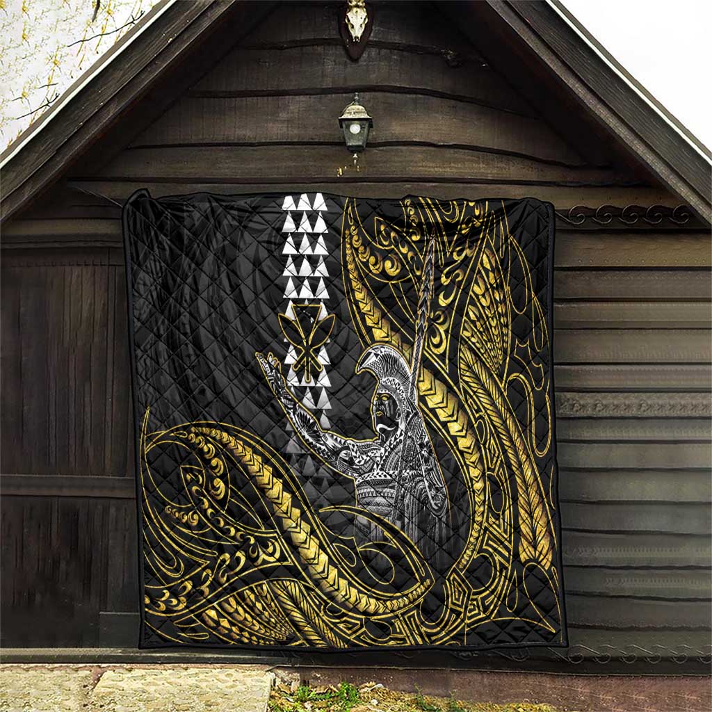 Hawaii King Kamehameha The Great Quilt Gold Tribal Tattoo