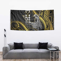 Hawaii King Kamehameha The Great Tapestry Gold Tribal Tattoo