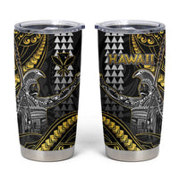 Hawaii King Kamehameha The Great Tumbler Cup Gold Tribal Tattoo