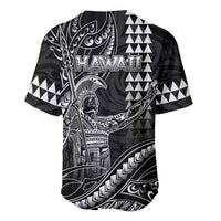 Hawaii King Kamehameha The Great Baseball Jersey Black Tribal Tattoo LT05 - Polynesian Pride