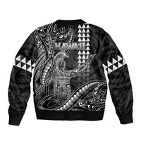 Hawaii King Kamehameha The Great Bomber Jacket Black Tribal Tattoo LT05 - Polynesian Pride