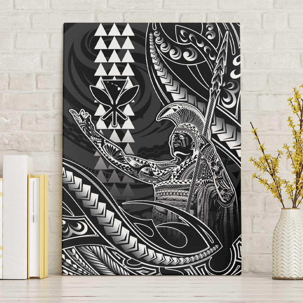 Hawaii King Kamehameha The Great Canvas Wall Art Black Tribal Tattoo