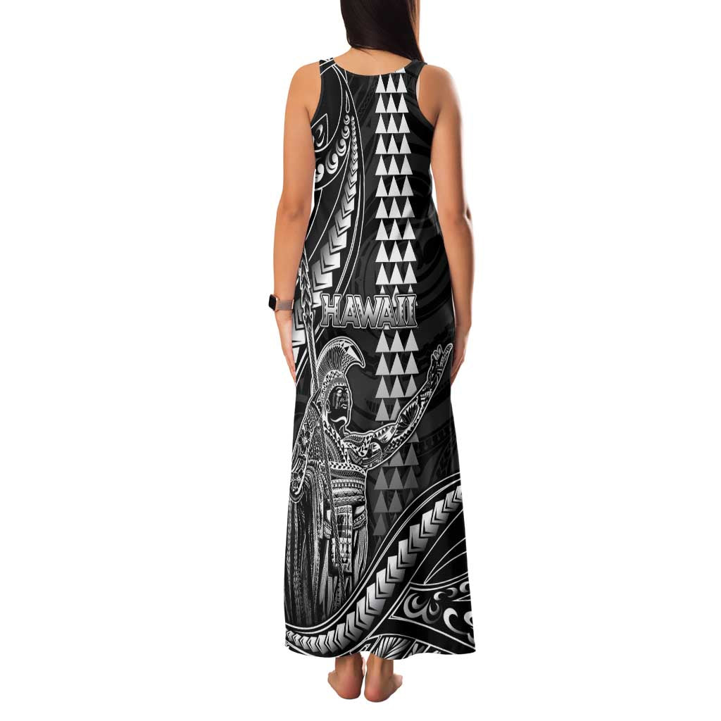 Hawaii King Kamehameha The Great Family Matching Tank Maxi Dress and Hawaiian Shirt Black Tribal Tattoo LT05 - Polynesian Pride