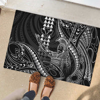 Hawaii King Kamehameha The Great Rubber Doormat Black Tribal Tattoo LT05 - Polynesian Pride