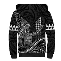 Hawaii King Kamehameha The Great Sherpa Hoodie Black Tribal Tattoo