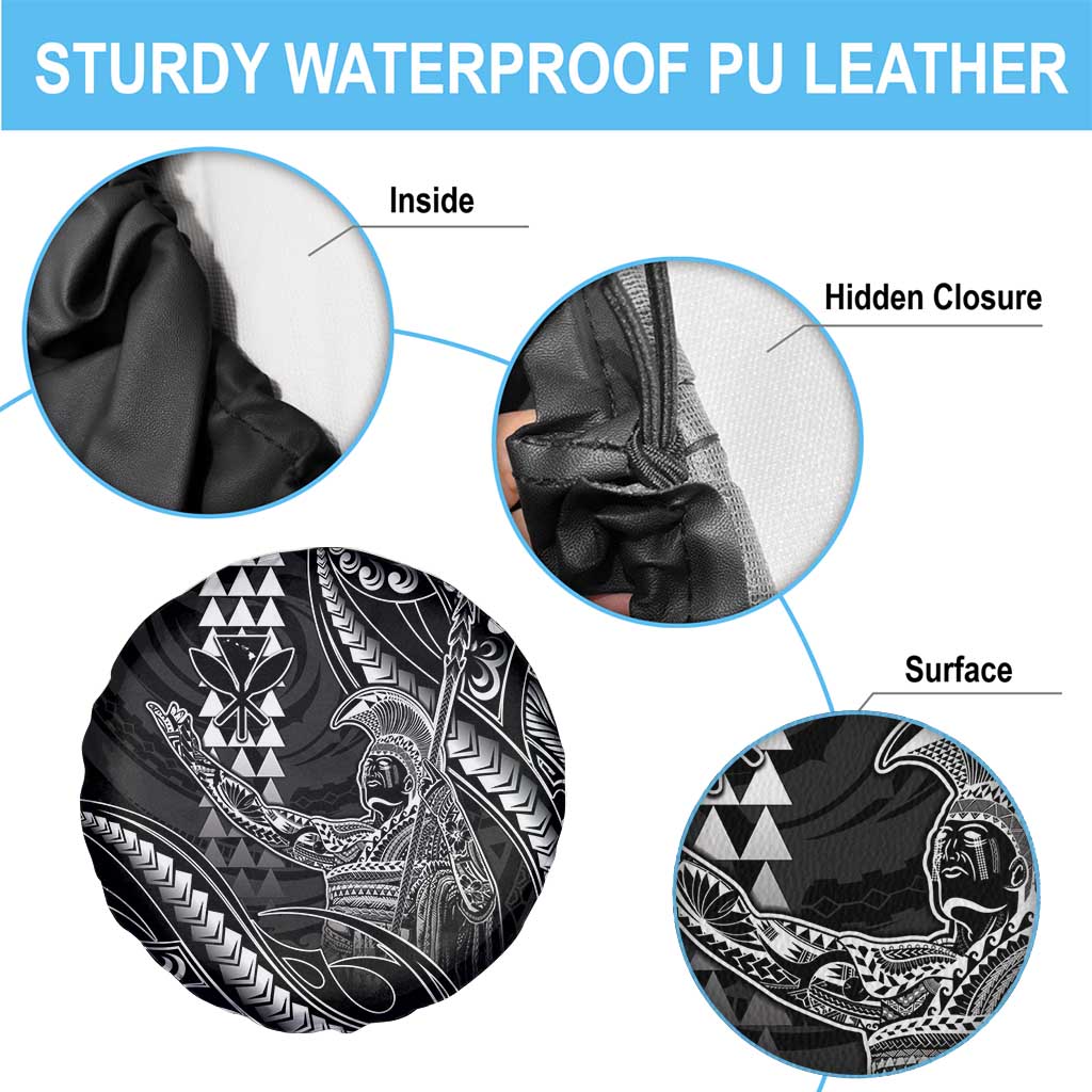 Hawaii King Kamehameha The Great Spare Tire Cover Black Tribal Tattoo