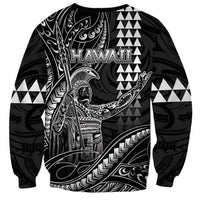 Hawaii King Kamehameha The Great Sweatshirt Black Tribal Tattoo LT05 - Polynesian Pride