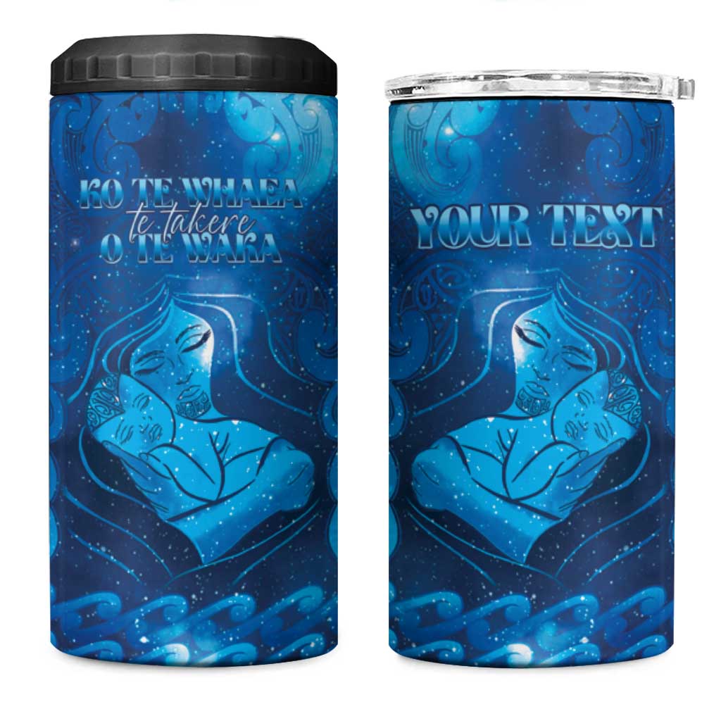 Personalised New Zealand Mother's Day 4 in 1 Can Cooler Tumbler Ko Te Whaea Te Takere O Te Waka LT05 One Size: 16 oz Blue - Polynesian Pride