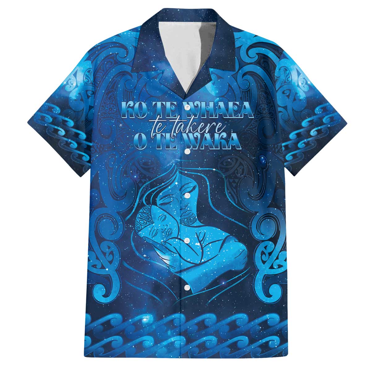 Personalised New Zealand Mother's Day Family Matching Off The Shoulder Long Sleeve Dress and Hawaiian Shirt Ko Te Whaea Te Takere O Te Waka