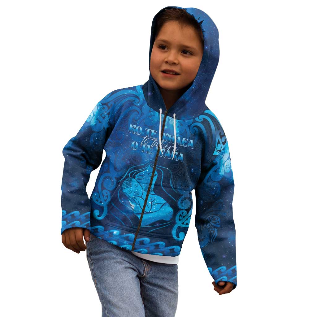 Personalised New Zealand Mother's Day Kid Hoodie Ko Te Whaea Te Takere O Te Waka