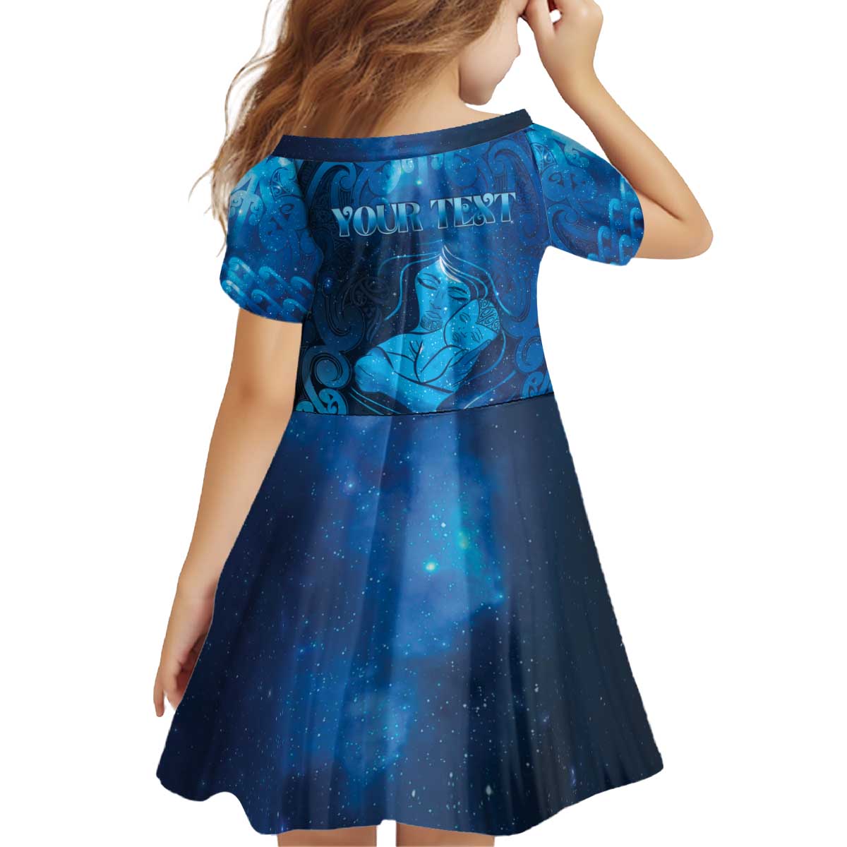 Personalised New Zealand Mother's Day Kid Short Sleeve Dress Ko Te Whaea Te Takere O Te Waka