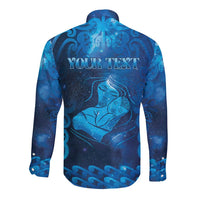 Personalised New Zealand Mother's Day Long Sleeve Button Shirt Ko Te Whaea Te Takere O Te Waka LT05 - Polynesian Pride