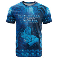 Personalised New Zealand Mother's Day T Shirt Ko Te Whaea Te Takere O Te Waka LT05 Blue - Polynesian Pride