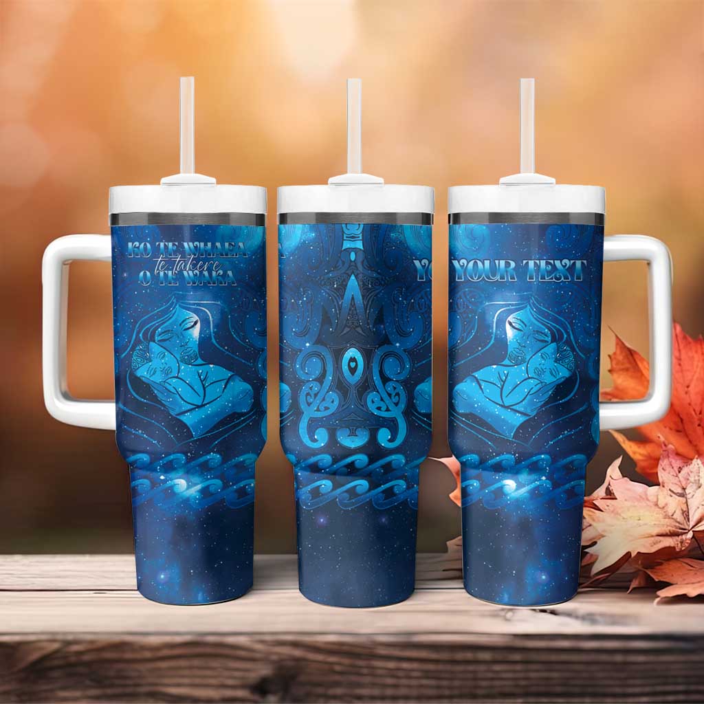 Personalised New Zealand Mother's Day Tumbler With Handle Ko Te Whaea Te Takere O Te Waka LT05 - Polynesian Pride