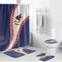 American Samoa Eagle Bathroom Set Polynesian Tribal Pattern Curve Style