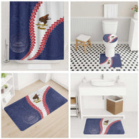 American Samoa Eagle Bathroom Set Polynesian Tribal Pattern Curve Style