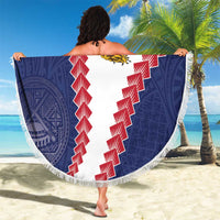 American Samoa Eagle Beach Blanket Polynesian Tribal Pattern Curve Style