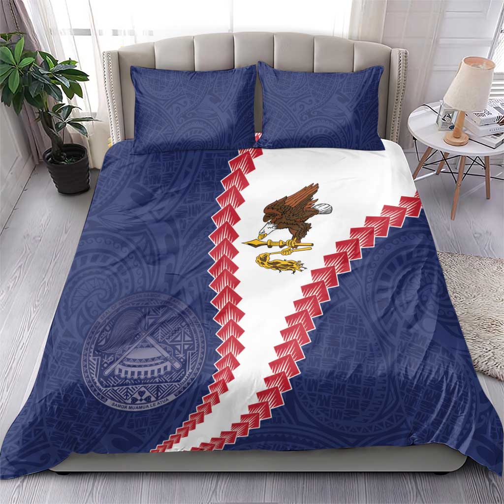 American Samoa Eagle Bedding Set Polynesian Tribal Pattern Curve Style LT05 - Polynesian Pride