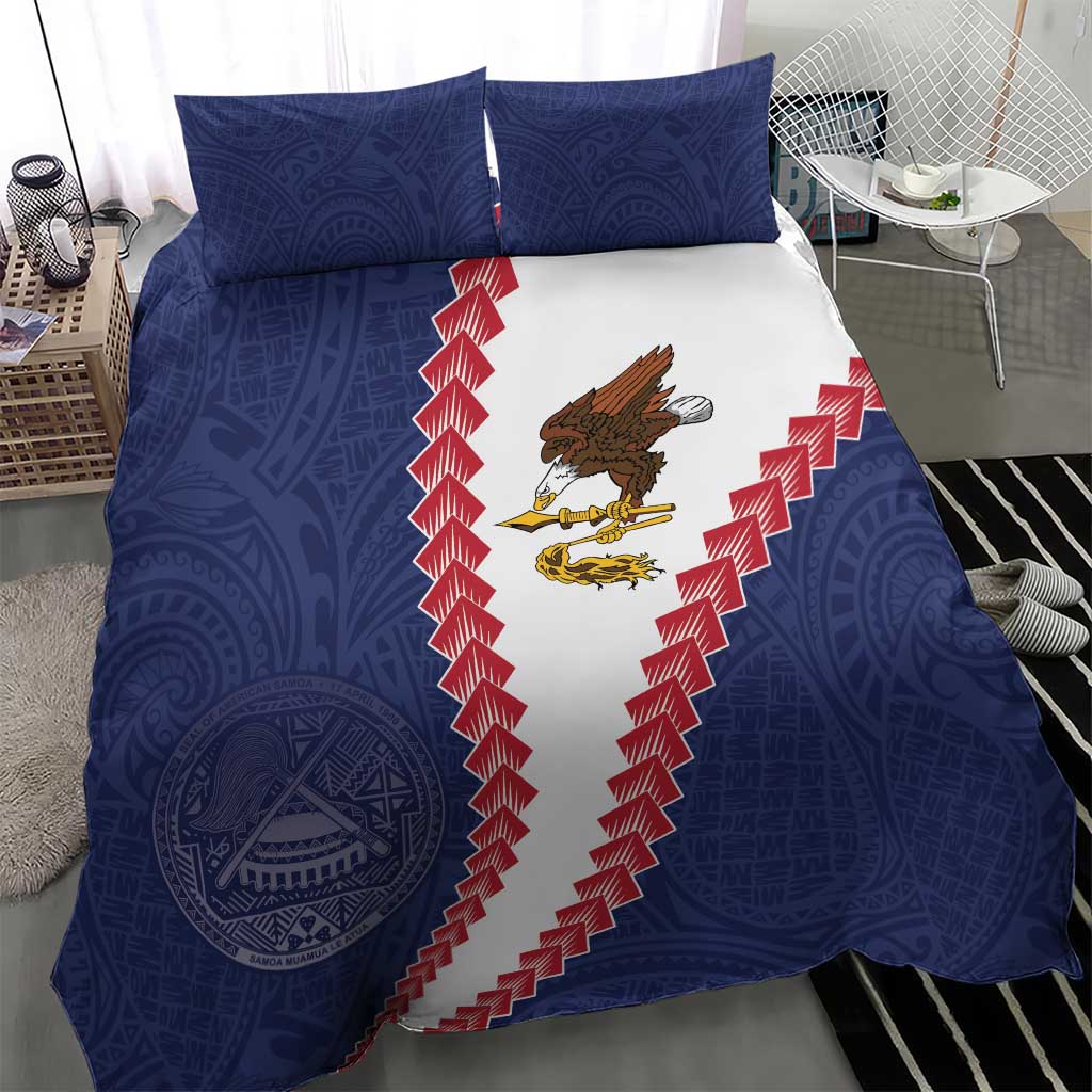 American Samoa Eagle Bedding Set Polynesian Tribal Pattern Curve Style LT05 - Polynesian Pride