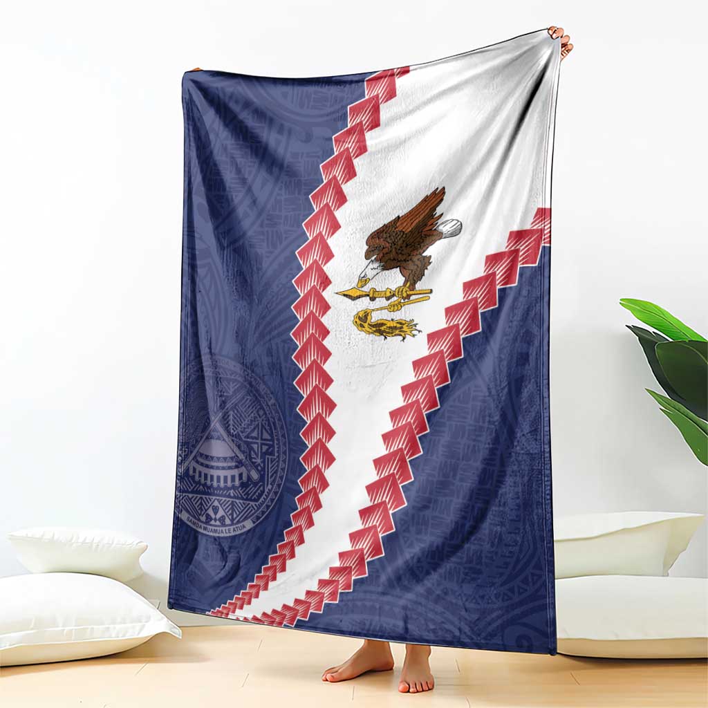 American Samoa Eagle Blanket Polynesian Tribal Pattern Curve Style LT05 - Polynesian Pride