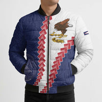 American Samoa Eagle Bomber Puffer Jacket Polynesian Tribal Pattern Curve Style
