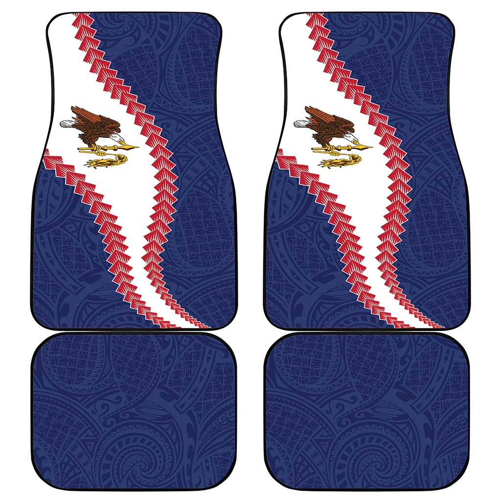 American Samoa Eagle Car Mats Polynesian Tribal Pattern Curve Style LT05 - Polynesian Pride