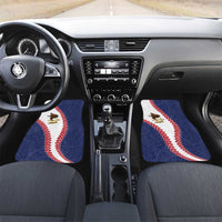 American Samoa Eagle Car Mats Polynesian Tribal Pattern Curve Style LT05 Set 2pcs - Front Blue - Polynesian Pride