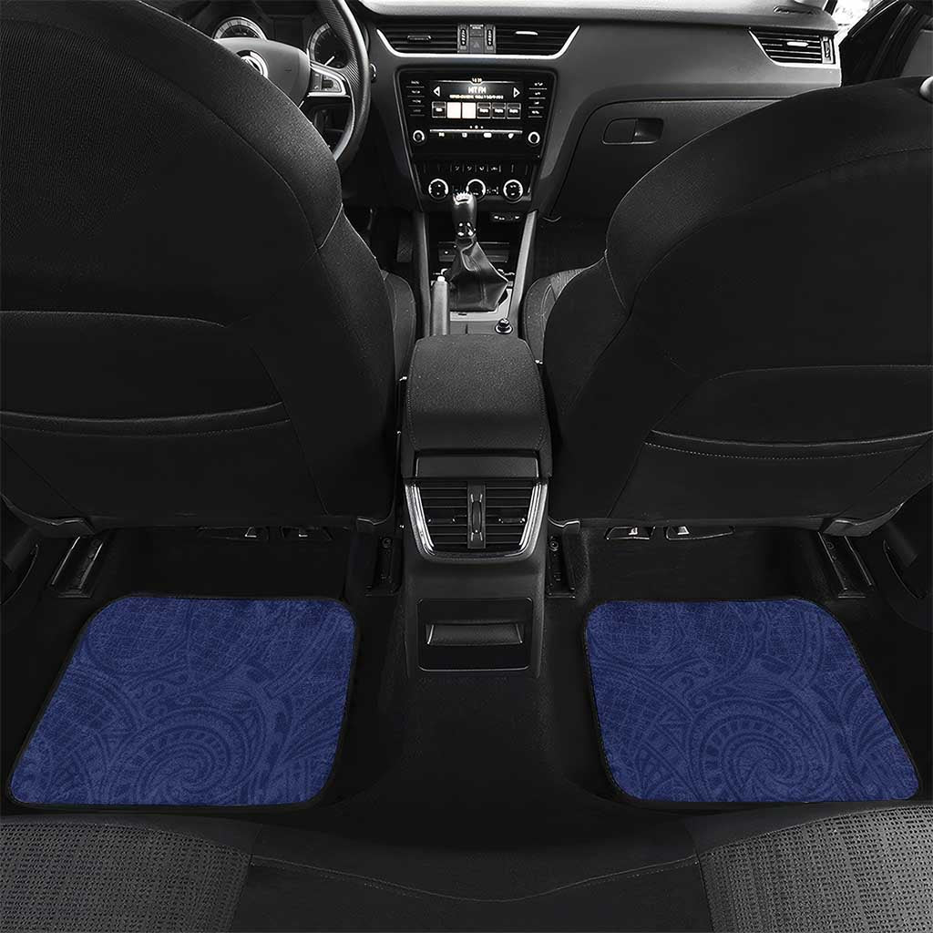 American Samoa Eagle Car Mats Polynesian Tribal Pattern Curve Style LT05 Set 2pcs - Back Blue - Polynesian Pride