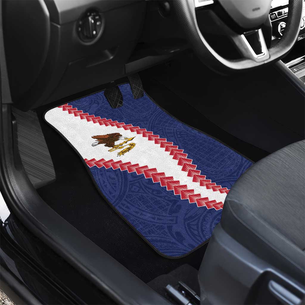American Samoa Eagle Car Mats Polynesian Tribal Pattern Curve Style LT05 - Polynesian Pride