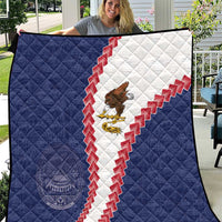 American Samoa Eagle Quilt Polynesian Tribal Pattern Curve Style