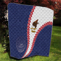 American Samoa Eagle Quilt Polynesian Tribal Pattern Curve Style