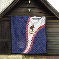 American Samoa Eagle Quilt Polynesian Tribal Pattern Curve Style