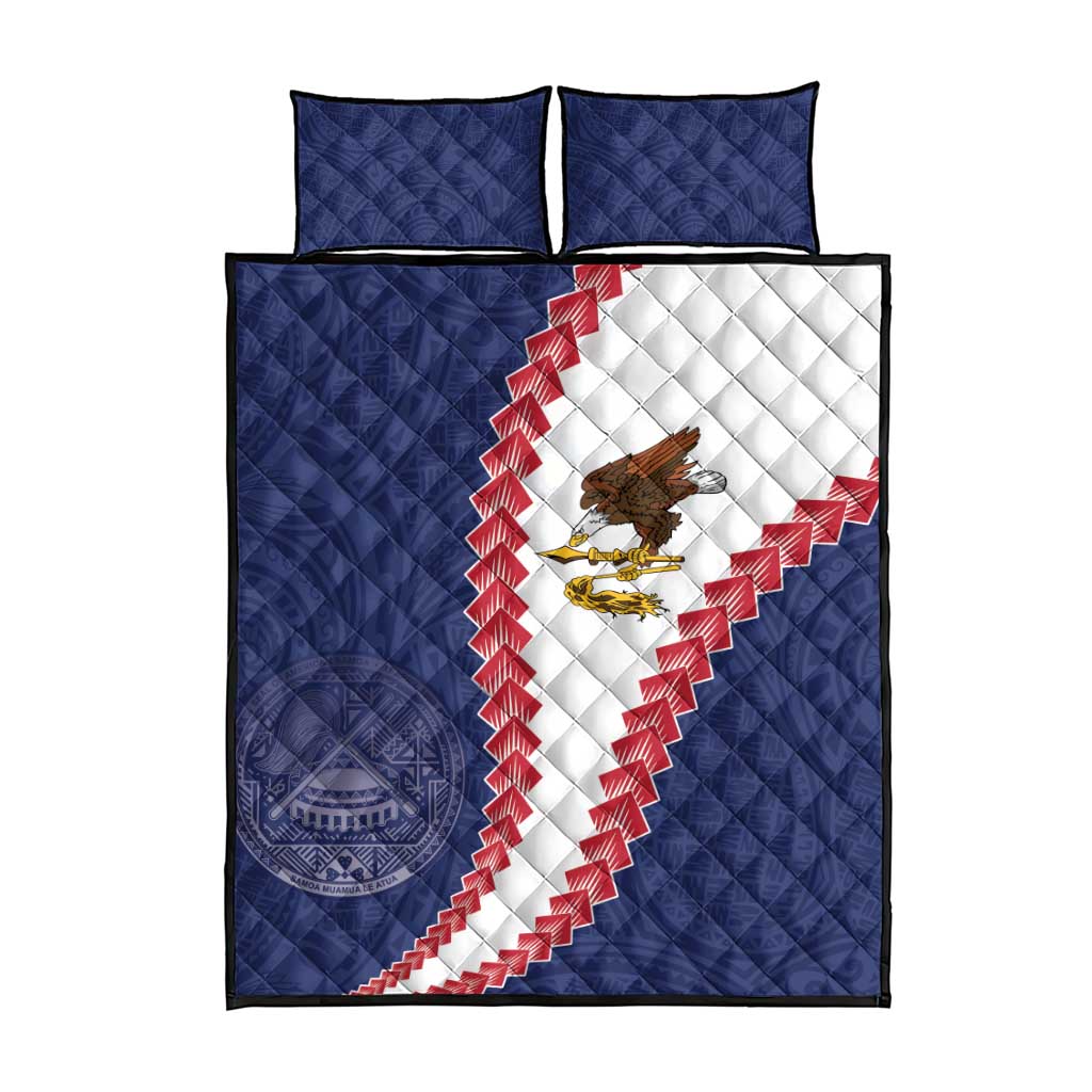 American Samoa Eagle Quilt Bed Set Polynesian Tribal Pattern Curve Style LT05 - Polynesian Pride