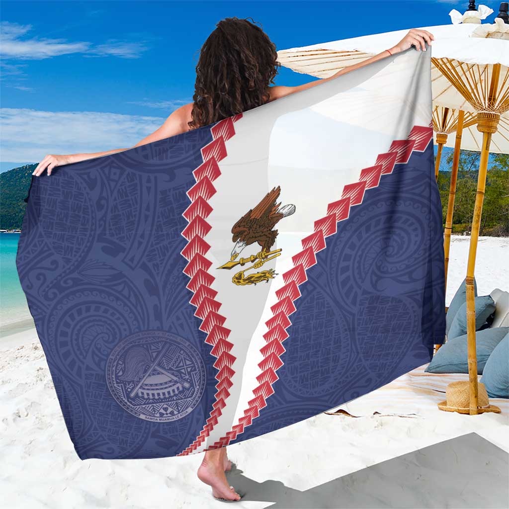 American Samoa Eagle Sarong Polynesian Tribal Pattern Curve Style