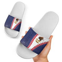 American Samoa Eagle Slide Sandals Polynesian Tribal Pattern Curve Style