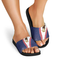 American Samoa Eagle Slide Sandals Polynesian Tribal Pattern Curve Style